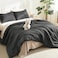 Litanika Grey Comforter Full Set Dark Gray Lightweight Plain Bedding Comforters Sets All Season Fluffy Bed Set 79x90In Comforter 2 Pillowcases