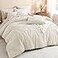 Litanika California King Comforter Set Beige 3 Pieces Cream Tufted Boho Farmhouse Bedding Comforter Sets Lightweight Fluffy Comforter Bed Set for All Season 104x96In Comforter and 2 Pillowcases