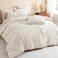 Litanika California King Comforter Set Beige 3 Pieces Cream Tufted Boho Farmhouse Bedding Comforter Sets Lightweight Fluffy Comforter Bed Set for All Season 104x96In Comforter and 2 Pillowcases