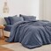 Love's cabin Loves cabin Seersucker Navy Blue Queen Comforter Set 7Piece All Season Lightweight Bed in a Bag Bedding Set with Comforter Flat Sheet Fitted Sheet Pillowcases and Shams