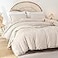YIRDDEO Twin Comforter Set Comforter Twin Size Bed with Ball Pom Fringe Soft Bedding Set for All Seasons 2 Pieces 1 Comforter 66x90 1 Pillow Sham20x26 Beige