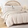 YIRDDEO Twin Comforter Set Comforter Twin Size Bed with Ball Pom Fringe Soft Bedding Set for All Seasons 2 Pieces 1 Comforter 66x90 1 Pillow Sham20x26 Beige
