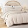 YIRDDEO Twin Comforter Set Comforter Twin Size Bed with Ball Pom Fringe Soft Bedding Set for All Seasons 2 Pieces 1 Comforter 66x90 1 Pillow Sham20x26 Beige
