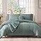 Monbix Queen Comforter Set 7 Pieces Sage Green Bed in a Bag Queen Bedding Sets with Comforters All Seasons Comforter Bed Set with SheetsPillowcases Shams