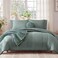 Monbix Queen Comforter Set 7 Pieces Sage Green Bed in a Bag Queen Bedding Sets with Comforters All Seasons Comforter Bed Set with SheetsPillowcases Shams