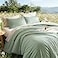 Litanika Oversized King Comforter Set 120x98 3 Pieces Sage Green Lightweight Solid Bedding Set All Season Fluffy Bed Set Quilt Blanket 1 Comforter 2 Pillowcases