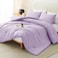 CozyLux Queen Comforter Set Lavender 3 Pieces Lightweight Comforters Queen Size Bedding Sets Light Purple All Season Solid Down Alternative Comforter with 2 Pillowcases Soft Bed Set Gift for Home