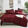 Luxlovery Burgundy Comforter Set Queen Dark Red Bedding Set Women Claret Wine Red Crimson Burgundy Blanket Quilts 3 Piece Claret Bedding Comforter Set
