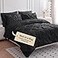 LANE LINEN 7 PCs Comforter Sets Queen Size Hotel Style Queen Comforter Set with Sheets AllSeason Puffy Trendy Design Deep Pocket Sheets Pillowcases Shams Durable Queen Bed Set Black
