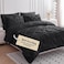 LANE LINEN 7 PCs Comforter Sets Queen Size Hotel Style Queen Comforter Set with Sheets AllSeason Puffy Trendy Design Deep Pocket Sheets Pillowcases Shams Durable Queen Bed Set Black
