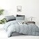 Luxlovery Blue Comforter Set Queen Light Bue Bedding Set Soft Breathable Blanket Quilts Modern Mist Blue Comforter Set for Queen Bed Women Men