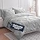 LANE LINEN Queen Comforter Set 7 Pc Luxury Down Alternative Pintuck Stitch Design Bedding 1 Comforter 1 Flat Sheet 1 Fitted Sheet 2 Pillowcases 2 Shams Easy Care MachineWashable Silver
