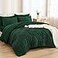 Andency King Size Comforter Set 7 Pieces Dark Emerald Green Bed in a Bag King Boho Lightweight Fluffy Tufted Bedding Comforter Sets with Quilt Comforter Sheets Pillowcases Shams
