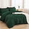 Andency King Size Comforter Set 7 Pieces Dark Emerald Green Bed in a Bag King Boho Lightweight Fluffy Tufted Bedding Comforter Sets with Quilt Comforter Sheets Pillowcases Shams