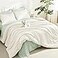 Litanika Ivory Comforter Set Full Size 3 Pieces Lightweight Solid Bedding Comforter Set All Season Fluffy Bed Set 79x90In Comforter 2 Pillowcases