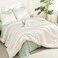 Litanika Ivory Comforter Set Full Size 3 Pieces Lightweight Solid Bedding Comforter Set All Season Fluffy Bed Set 79x90In Comforter 2 Pillowcases