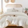 ROSGONIA King Size Comforter Set Ivory 3pcs 1 Boho Comforter 2 Pillowcases All Season Bedding Soft Lightweight Bedspread Cozy Blanket Quilt