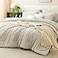 CozyLux Queen Comforter Set Beige 7 Pieces Bed in a Bag Queen Comforter Set with Sheets Soft Bedding Sets with Down Alternative Comforter Sheets Pillowcases Shams Bed Set Gift for All Seasons
