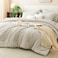 CozyLux Queen Comforter Set Beige 7 Pieces Bed in a Bag Queen Comforter Set with Sheets Soft Bedding Sets with Down Alternative Comforter Sheets Pillowcases Shams Bed Set Gift for All Seasons
