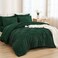 Andency Queen Comforter Set 7 Piece Dark Emerald Green Bed in a Bag Queen Boho Lightweight Fluffy Tufted Bedding Sets with Comforter Sheets Pillowcases Shams