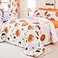 EVENHUG Queen Comforter Set 7 Pieces Reversible Queen Size Comforters for All Season Orange Sunflower Floral Bedding Sets Bed in a Bag with Flat Sheet and Fitted SheetPillowcases Shams 88x88