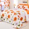 EVENHUG Queen Comforter Set 7 Pieces Reversible Queen Size Comforters for All Season Orange Sunflower Floral Bedding Sets Bed in a Bag with Flat Sheet and Fitted SheetPillowcases Shams 88x88
