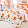 EVENHUG Queen Comforter Set 7 Pieces Reversible Queen Size Comforters for All Season Orange Sunflower Floral Bedding Sets Bed in a Bag with Flat Sheet and Fitted SheetPillowcases Shams 88x88