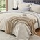 BEDELITE Twin Comforter Set 5 Pieces Bed in A Bag Soft Microfiber Reversible Beige Bed Set with Comforters Sheets Pillowcase Sham Cozy Luxury Bedding Sets for All Season