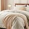 Newspin Twin XL Comforter Set Beige Bed in a Bag Twin XL Size 5 Pieces All Season Bed Set Fluffy Comforter Set with Sheets Sheet Set Quilt Blanket Pillowcases Shams