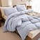 CozyTide Cotton Queen Comforter SetLight Blue Soft Fluffy Bedding Comforter Set3 Pieces Lightweight Fluffy Aesthetic Boho Queen Bedding Set
