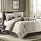 Madison Park Cozy Comforter Set Casual Blocks Design All Season Matching Bed Skirt Decorative Pillows Queen90x90 Dallas Corduroy Taupe Brown 7 Piece