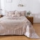 Tache Home Tache Satin Silky Lustrous Floral Lace Ruffle Sweet Victorian Royal Glam Champagne Beige Down Alternative 6pc Comforter Set California King