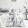 Wake In Cloud Marble Comforter Set Neutral Modern Aesthetic for Men Women Soft Lightweight Bedding 3 Pieces Black White King Size