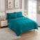 Sweet Home Collection 7 Piece Comforter Set Bag Solid Color All Season Soft Down Alternative Blanket Luxurious Microfiber Bed Sheets Teal Full