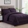 Sweet Home Queen Comforter Set 8 Piece Bed in a Bag with Bed Skirt Fitted Sheet Flat Sheet 2 Pillowcases 2 Pillow Shams Queen Dobby Purple