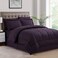 Sweet Home Queen Comforter Set 8 Piece Bed in a Bag with Bed Skirt Fitted Sheet Flat Sheet 2 Pillowcases 2 Pillow Shams Queen Dobby Purple