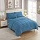 Sweet Home Collection 5 Piece Comforter Set Bag Solid Color All Season Soft Down Alternative Blanket Luxurious Microfiber Bed Sheets Denim Twin