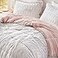 Madison Park Soft Plush Comforter Long Faux Fur Design Mid Century Modern All Season Down Alternative Bedding Set with Matching Sham FullQueen Gia BlushWhite 3 Piece