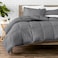 Bare Home Comforter Set Oversized King Size UltraSoft Goose Down Alternative Premium 1800 Series All Season Warmth Oversized King Grey