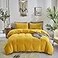 Wellboo Mustard Yellow Velvet Comforter Sets Queen Size Solid Fluffy Turmeric Bedding Comforters Plain Dark Yellow Sherpa Quilts Soft Warm Winter Flannel Plush Blanket Luxury Shaggy Crystal Bed