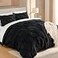 Andency Black Pinch Pleat Comforter Full79x90Inch 3 Pieces1 Pintuck Comforter and 2 Pillowcases Pintuck Bed Set Microfiber Down Alternative All Season Bedding Set
