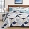 Flysheep Bed in a Bag 7 Pieces Queen Size Navy Blue Triangles Geometric Pattern Printed Microfiber Comforter Sheet Set 1 Comforter 1 Flat Sheet 1 Fitted Sheet 2 Pillow Shams 2 Pillowcases