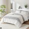 Hyde Lane Boho Queen Comforter Set 3Piece Shabby Chic Bedding Bedding Sets Farmhouse Bed Comforter with 2 Pillow Shams All Season Cotton Top Ivory Tufted Pom Pom