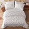 MR&HM MRHM Satin Comforter Queen 7 Pieces Luxurious Pinch Pleat Bedding Set with Comforter Flat Sheet Fitted Sheet Pillowcases Shams Super Silky Soft Bed Set for All Season Queen Ivory