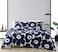 MARIMEKKO Marimekko King Comforter Set Cotton Bedding with Matching Shams Lightweight Home Decor for All Seasons Unikko Indigo King