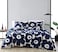 MARIMEKKO Marimekko King Comforter Set Cotton Bedding with Matching Shams Lightweight Home Decor for All Seasons Unikko Indigo King