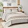 Hyde Lane Boho Queen Comforter Set 3Piece Shabby Chic Bedding Bedding Sets Farmhouse Bed Comforter with 2 Pillow Shams All Season Cotton Top Desert Tufed