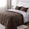 KASENTEX California King Comforter Set Reversible Dual Color Goose Down Alternative UltraSoft Lightweight Machine Washable Fluffy All Season Warmth Silver CloudChocolate Brown