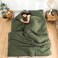 COTTEBED UltraSoft Queen Washed Bedding Comforter Sets Bed All Seasons Use Light Weight with Warm Fluffy Washable Cotton Microfiber Fabric1 Bed Comforter 2 Pillow ShamQueenFullDark Olive Green