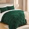 Andency Dark Green Pinch Pleat Comforter Twin66x90Inch 2 Pieces1 Pintuck Comforter 1 Pillowcase Polyester Pintuck Comforter Set Down Alternative Comforter Bedding Set
